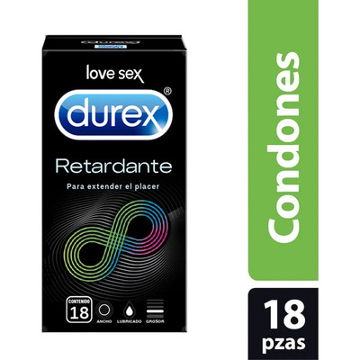 Caja de 18 Condones Durex Retardante Con Benzocaína Lubricados | Envío gratis