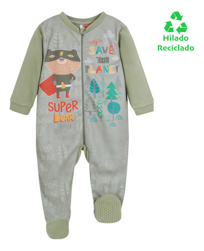 Pijama Bebé Niño Polar Reciclado Verde H2o Wear