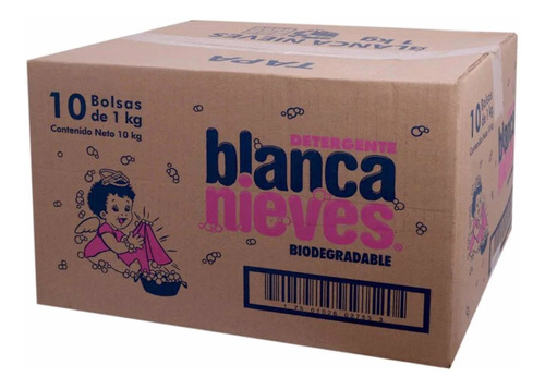 Caja Jabón Blanca Nieves En Polvo 10 Bolsas De 1 Kilo C/u