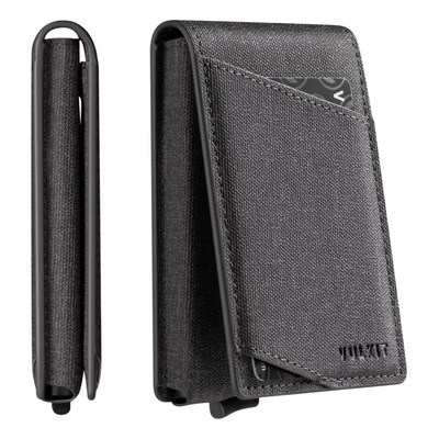 Vulkit Cartera Desplegable Para Hombre, Tarjetero Minimalist