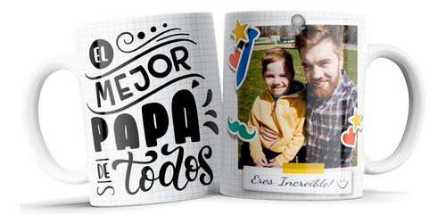 Taza Personalizada Día Del Padre Con Su Foto /regalo V Model