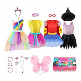 Disfraces Para Niñas Con Accesorios 4 Juegos Multicolor