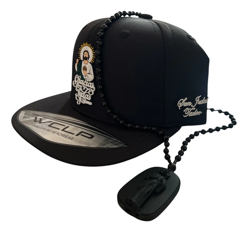 Gorra Y Rosario San Judas Tadeo 3d Diseño Premium Black