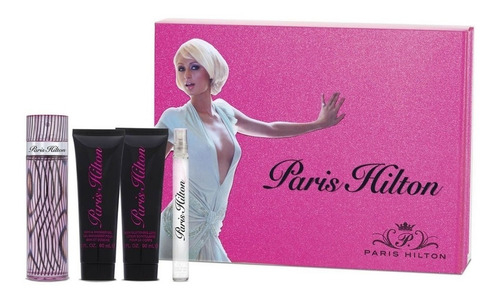 Set Estuche Paris Hilton Dama 4 Pz - Original