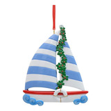 Adorno De Navidad Personalizado De Velero, Adorno De Vela De