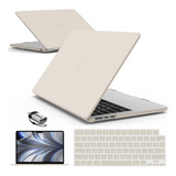 Funda Hard Case Para Macbook Air M2 13 Pulgadas Crema