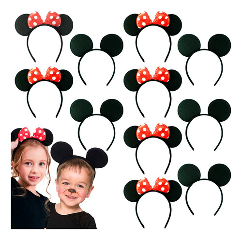 10 Diademas De Mickey Mouse Mimi Economicas Orejas