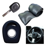 Cubre Volante + Funda Llave Silicona - Vw Gol Trend - Negro