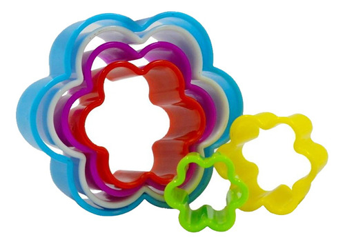 5 Moldes De Galleta Cortapastas Forma Flores Varios Tamaños