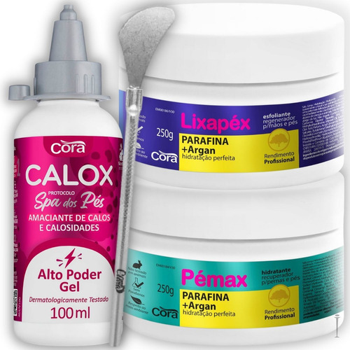 Spa Pés Calox Gel Lixapéx Pémax Parafina+óleo Argan Bisturi