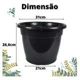 50 Vasos Preto P/ Mudas Flores Frutiferas P 30 De 12 Litros