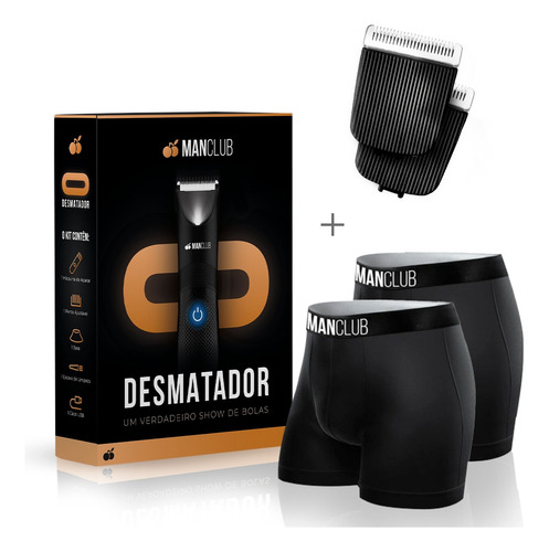 Kit Black - Desmatador + 2 Cuecas Boxer + 2 Lâminas