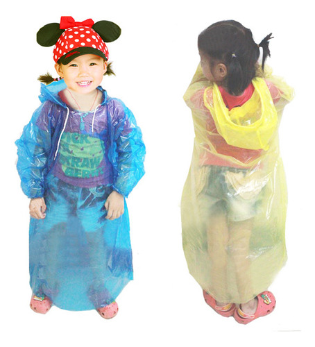 Chubasquero De Vinilo Impermeable Para Niños, Extra Grande Y