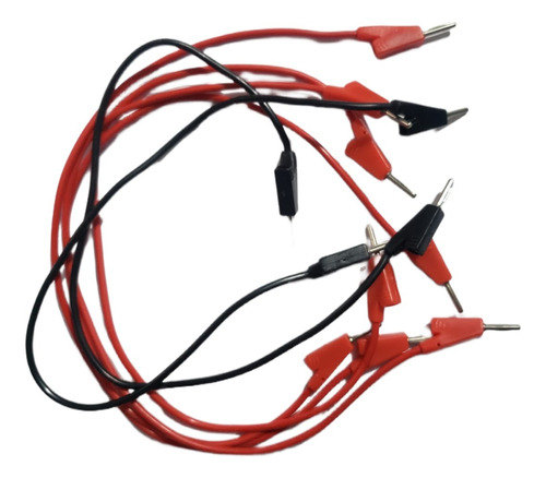 Set Cable De Prueba Con Conector 2mm Rojo Negro