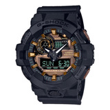 Pulseira De Relógio Masculina Casio Ga-700rc-1adr G-shock Cor Preta Cor Da Moldura Preta Cor De Fundo Marrom