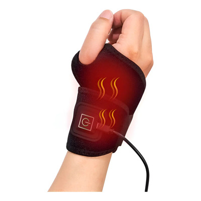 Muñequera Eléctrica Térmica Terapia Calor Soporte Compresión Negro M | Envío gratis