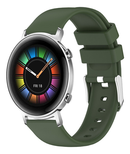 Correa De Reloj De Color Verde Militar Para Huawei Watch Gt2