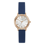 Reloj Guess Dama Relojes Pulsera Mujer Color Del Fondo Dorado Color De La Correa Azul Marino2 Color Del Bisel Dorado