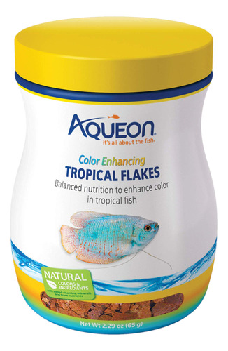 Aqueon Tropical Color Enhancing Flakes - Comida Para Pescado
