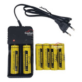 6 Baterias Recarregável 18650 9800mah 3.7v Lanterna Tática