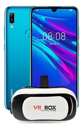 Celular Huawei Y6 2019 3gb Ram 64gb Rom Azul Zafiro Nuevo + Lentes Vr Box De Regalo