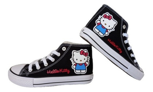 Zapatillas De Lona Hello Kitty Fondo Blanco 