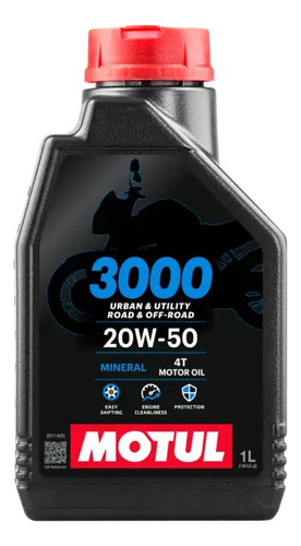 Aceite Motul  3000 20w50 4t 1l (mineral) 