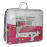 Cubrecama Quilt Con Sherpa Plaza Y Media Diseños Niño Doral