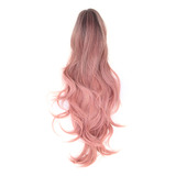 Pelucas Rizadas Rosadas Lc313, Cabello Largo Y Ondulado, Par