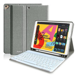 Funda Y Teclado Bt Para iPad 10.2  Pro 10.5  9ª/8ª/7ª Gris