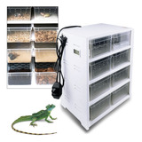 8 Grid White Reptile Enclosure Cage Lizard Pet Snake Ter Ttd