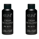 Kit 2 Keune Cream Developer Ox 30 Vol Color & So Pure 60ml