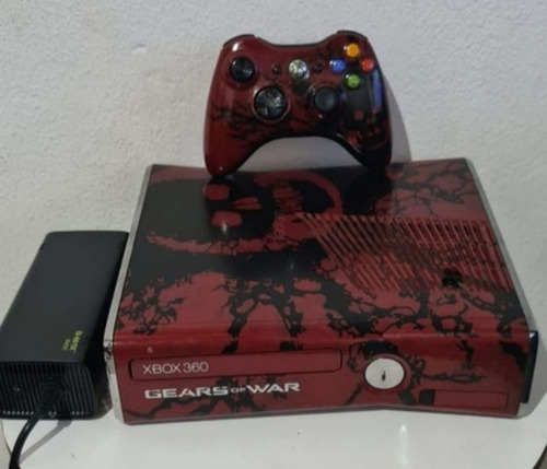 Xbox 360 Dstravado Edição Especial Gears Completo.te Detalhe