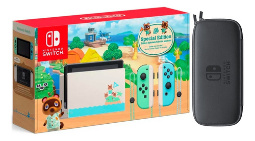 Consola Nintendo Switch Ed. Animal Crossing + Estuche