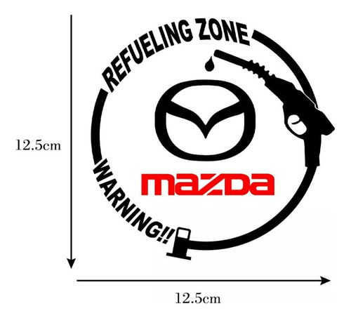 Sticker Decorativo Para Tapa De Gasolina Mazda Universal