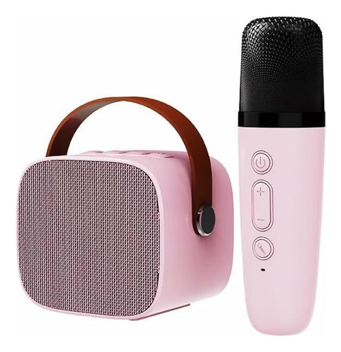 Mini Karaoke Altavoz Y Microfono Portatil (rosa)