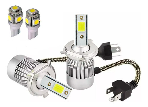 Kit Led Cree Cob H1 H7 H3 9005 12/24v 2019 C6+ 2 Posicion