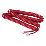  Cable De Telefono 2 Metros Rulo Rj9 Espiral Rojo