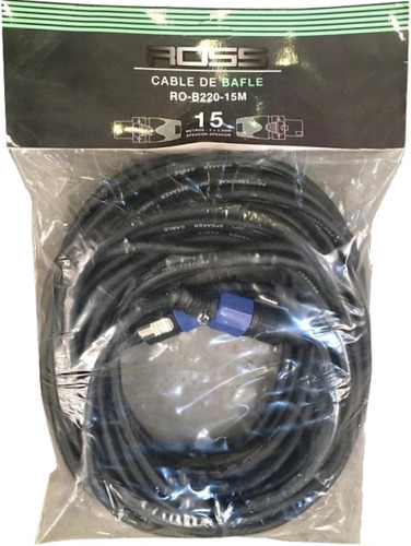 Cable Ross Speakon - Speakon De 15 Metros Para Bafle