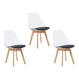 Set X3 Sillas Moblihouse Eames Transparente