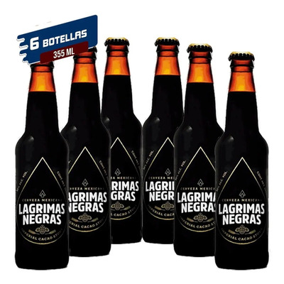 Cerveza Artesanal Lagrimas Negras Imperial Cacao Stout 6 Pack 355 mL | Envío gratis