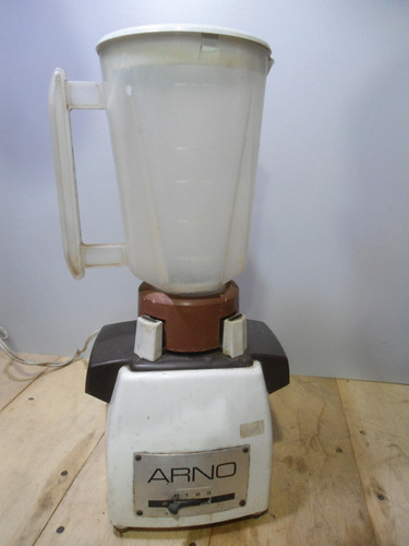 Liquidificador Antigo Arno Branco E Marrom - Base Funciona
