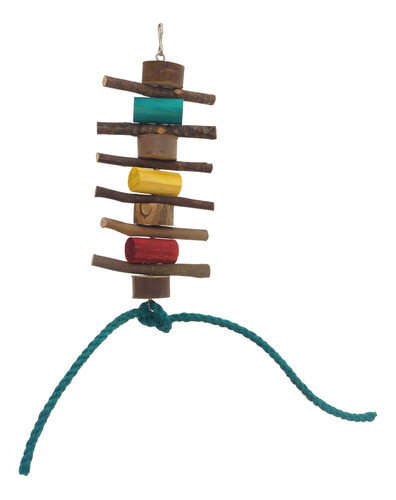 Brinquedos Morapet Escada Rústica Com Corda Para Aves