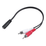 Cable Av Estéreo Hembra De 3,5 Mm, 2 Rca Macho, Audio Auxili