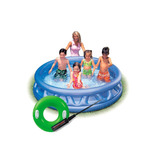 Pileta Inflable Soft Side 188x46 Cm. Intex + Aro + Inflador