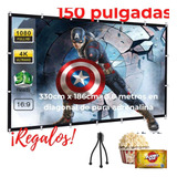 Telon Pantalla Proyector Importado 150 Videobeam 