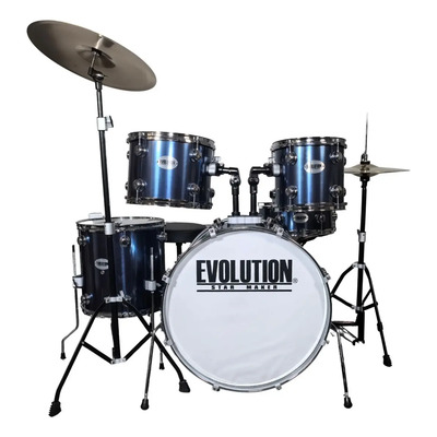 Bateria Acustica Evolution 5pza Starmaker Sp525 Azul Acero Azul Acero | Meses sin interés
