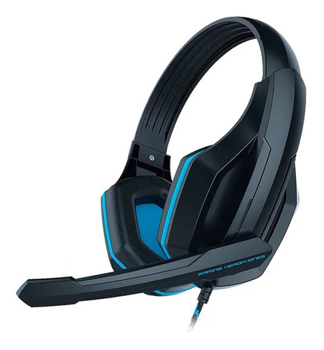 Fone Gamer Headset Profissional Led Azul Com Fio Envio 24h