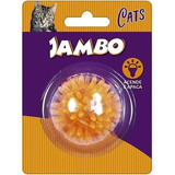 Bola Luz Jambo Espinho Mini Cat Laranja Para Cães 200g