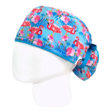 Gorro Quirúrgico Antifluido + Lanyard Flamingo Azul 